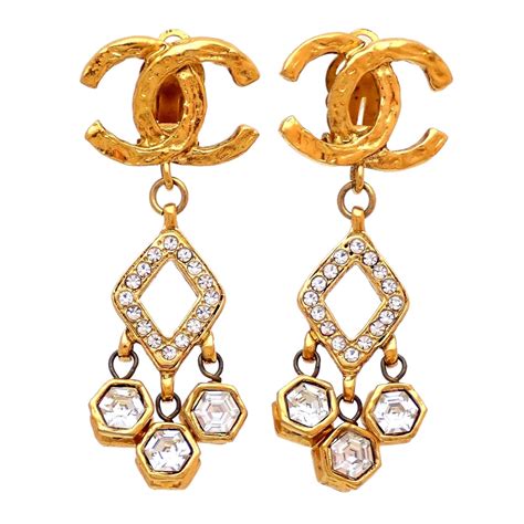 cc chanel logo earrings|authentic chanel earrings cc.